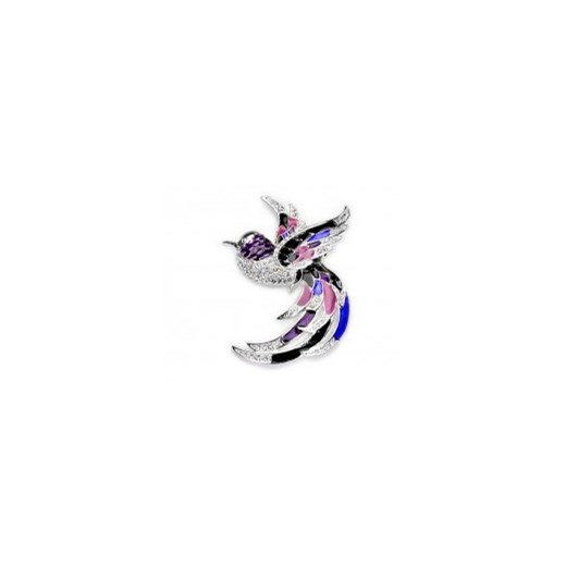 Broszka fioletowa, rajski ptak Kiara  uniwersalny Kiara, Sztuczna Biżuteria Jablonex