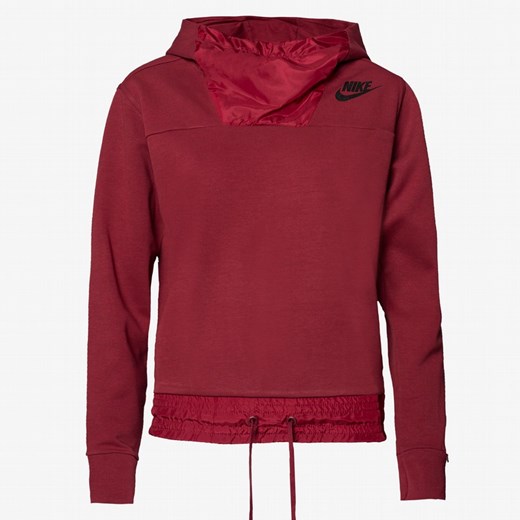 NIKE BLUZA W NSW AV15 HOODIE PO FLC Nike czerwony XS okazyjna cena galeriamarek.pl 