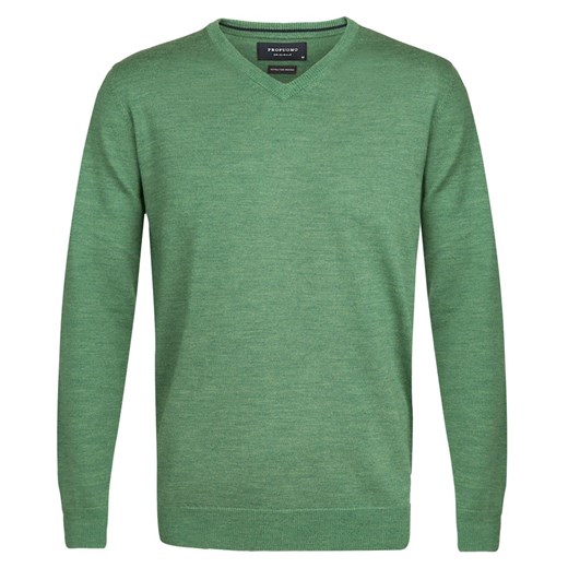 Elegancki zielony sweter Prufuomo z delikatnej wełny merynosów