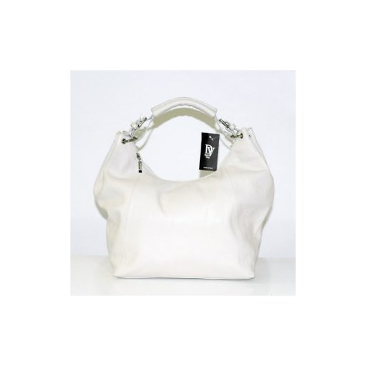 TINA Skórzana torebka ecru bialy Diva`s Bag Nucelle.pl