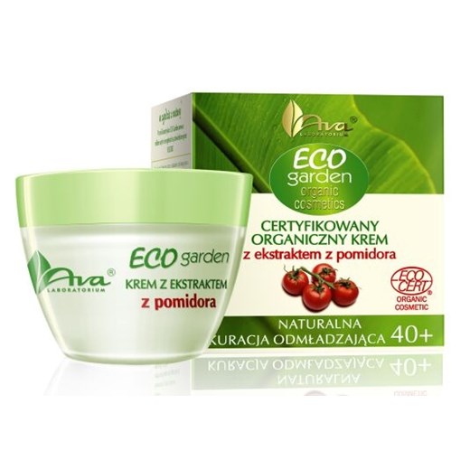Ava Eco Garden certyfikowany organiczny krem z ekstraktem z pomidora kosmetyki-maya zielony krem nawilżający