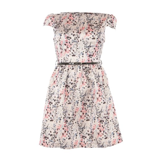 Miss Real White Floral Belted Dress 