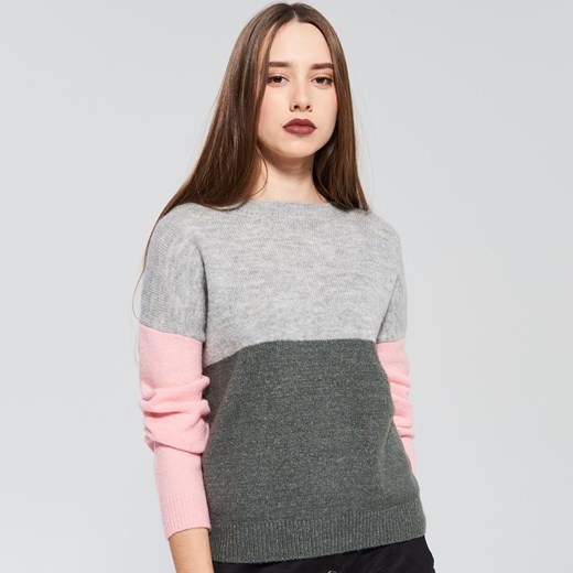 Sinsay - Minimalistyczny sweter - Wielobarwny szary Sinsay XL 