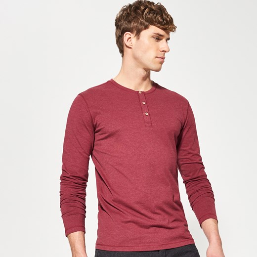Reserved - Koszulka z zapinanym dekoltem - Brązowy - męska Reserved rozowy M 