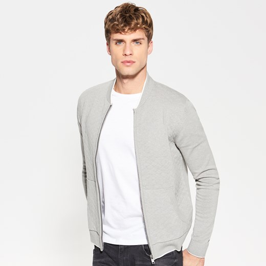 Reserved - Sweter ze stójką - Szary - męska  Reserved XL 