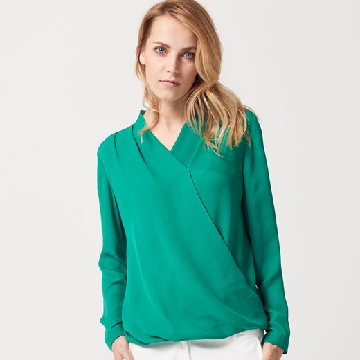 Mohito - Koszula z głębokim dekoltem - Zielony turkusowy Mohito 32 