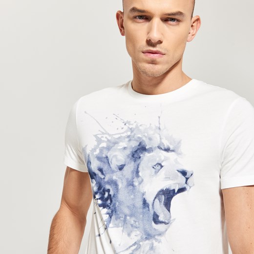 Reserved - Koszulka z lwem - Kremowy