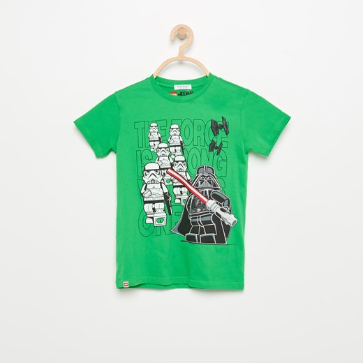Reserved - T-shirt z nadrukiem lego - Zielony