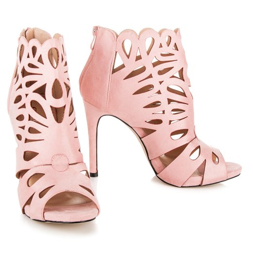 Botki szpilki ażurowe różowe MELODY  Style Shoes 36 merg.pl