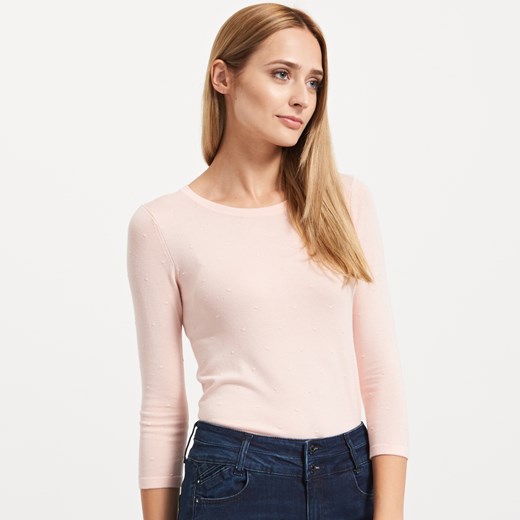 Reserved - Sweter z supełkami - Różowy  Reserved XS 