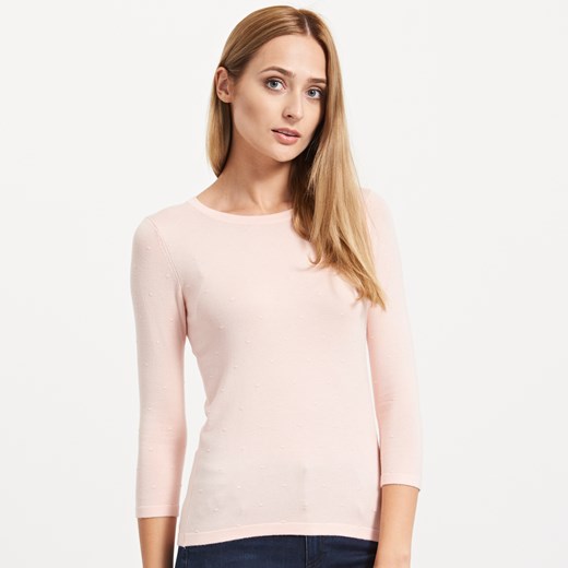Reserved - Sweter z supełkami - Różowy  Reserved XS 