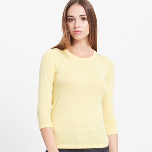 Reserved - Sweter z supełkami - Żółty Reserved  L 