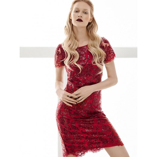 Sukienka ołówkowa ELANA czerwony Potis&verso 36 Eye For Fashion