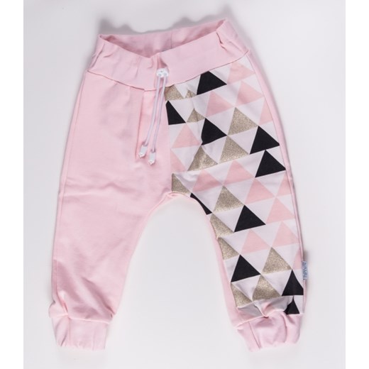 Różowe spodnie dresowe  fioletowy 80-86 Mamaville