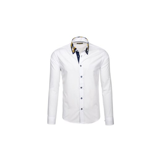 Biała koszula męska elegancka z długim rękawem Bolf 6966 Denley.pl  M promocja  