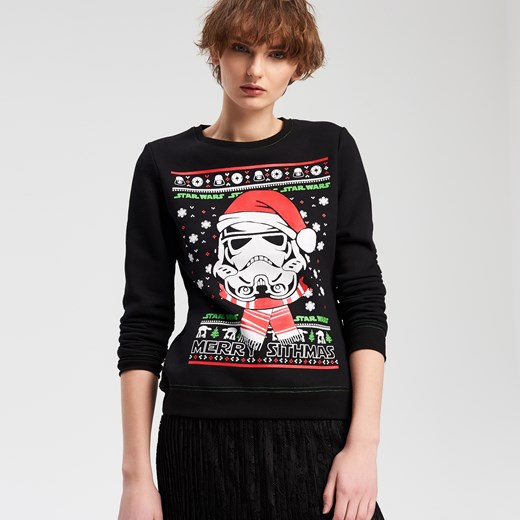 Cropp - Bluza świąteczna star wars - Czarny Cropp czarny L okazja