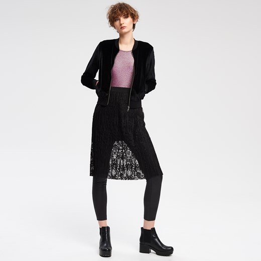 Cropp - Bluza zapinana na zamek - Czarny czarny Cropp L wyprzedaż