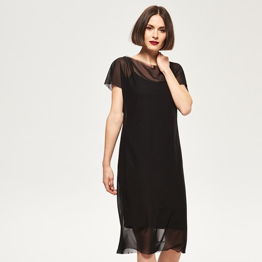 Reserved - Koronkowa sukienka - Czarny Reserved czarny XL 