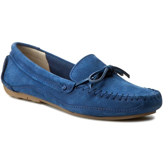 Mokasyny CLARKS - Natala Rio 261230614 Dark Blue Nubuck niebieski Clarks 40 promocja eobuwie.pl 