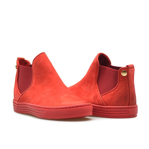 Botki Carinii B2779-H55 Czerwone nubuk czerwony Carinii  Arturo-obuwie