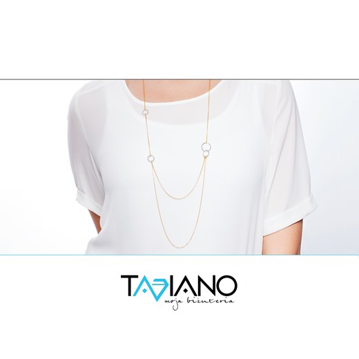 Naszyjnik masywny i efektowny, ozdobne okręgi, łańcuszek złocenie żółte  Taviano 95 Taviano moja biżuteria okazyjna cena 