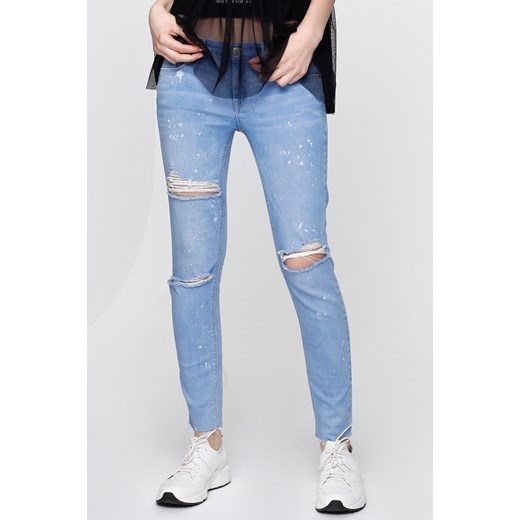 Blue Ripped Paint Flecked Jeans   Tally Weijl  