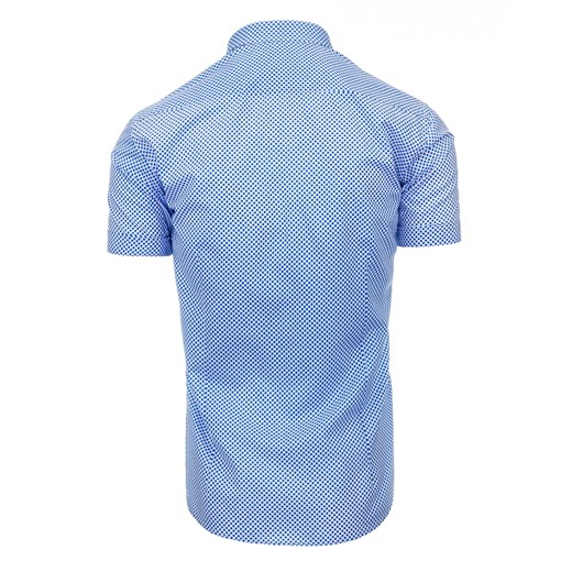 Koszula męska w kropki niebieska (kx0692)