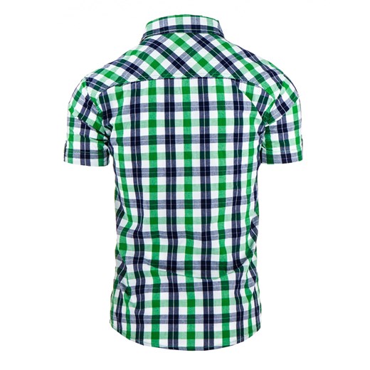 Koszula męska zielono-granatowa (kx0651)