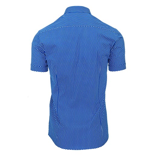 Koszula męska w kropki niebieska (kx0712)