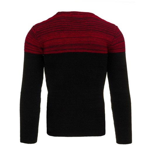 Sweter męski czarno-czerwony (wx0834)