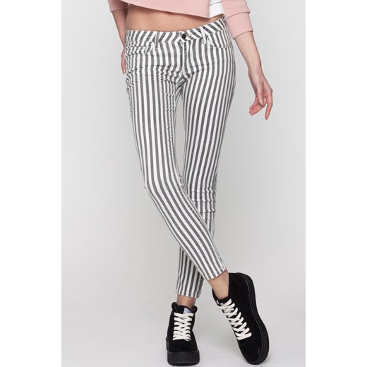 Grey & White Striped Trousers  Tally Weijl szary  