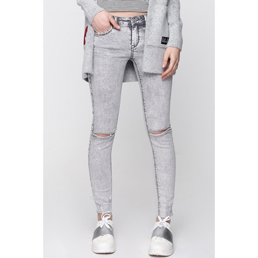 Grey Acid Wash Skinny Jeans   Tally Weijl  