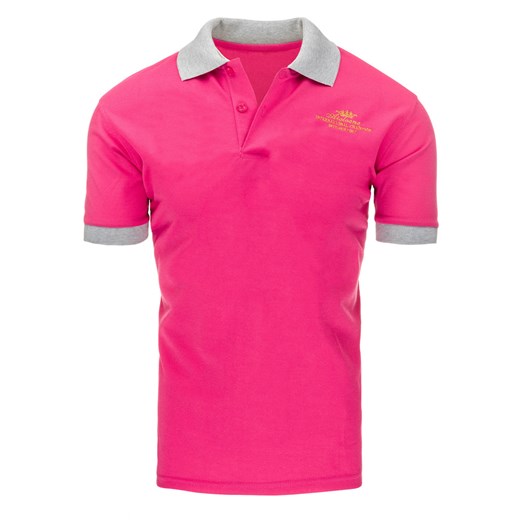 Koszulka polo męska różowa (px0247)
