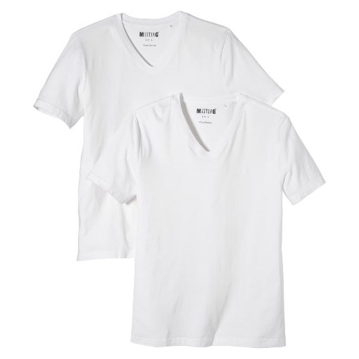 Mustang męski T-shirt 2 – Tee, 2er Pack, jednokolorowy - krój regularny
