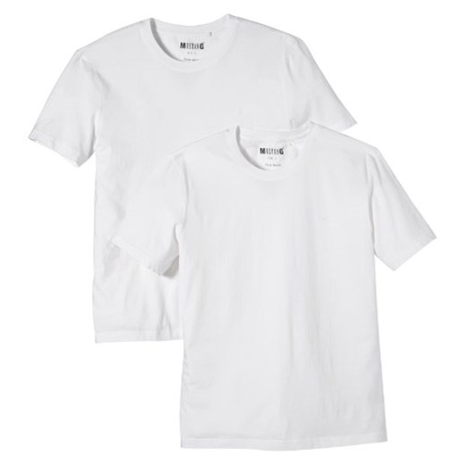MUSTANG T-shirt męski 2 – herbata, dwupak, jednokolorowy -  krój regularny s