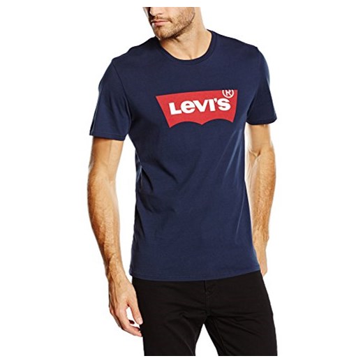 T-shirt Levi's Graphic Set-In Neck dla mężczyzn, kolor: niebieski (C18977 GRAPHIC H215-HM DRESS BLUES GRAPHIC H215-HM 36.3 139), rozmiar: Large granatowy Levis L Amazon