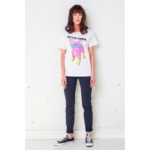 Koszulka damska t-shirt z Buldożkiem Frenchie Warhol typu oversize FRENCHIE WARHOL GAU GREAT AS YOU
