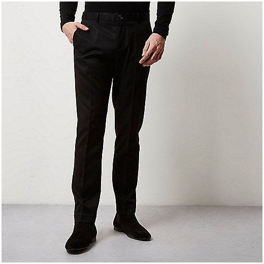 Black slim fit smart trousers 