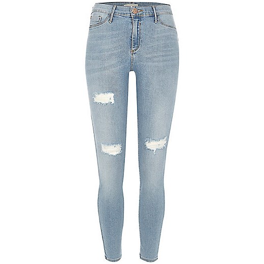 Light blue wash ripped Molly jeggings 