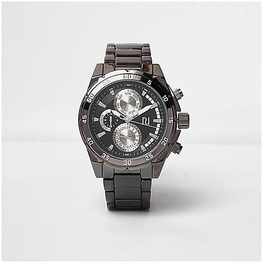 Dark grey gunmetal watch 