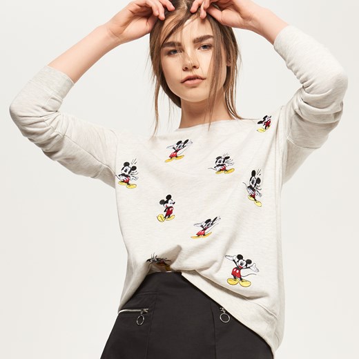 Reserved - Bluza mickey mouse - Szary bialy Reserved M 