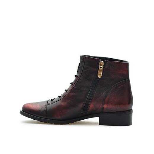 Botki Eksbut 66-4088-F95 Bordowe/Czarne lico