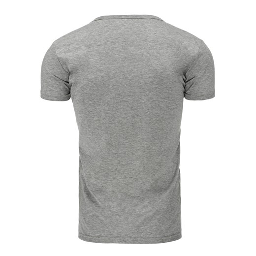 T-shirt męski z nadrukiem szary (rx1770)   M DSTREET