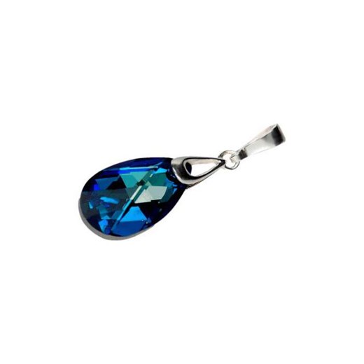 Srebrny wisiorek z kryształem Swarovski  W 1090 Bermuda Blue  Polcarat Design  