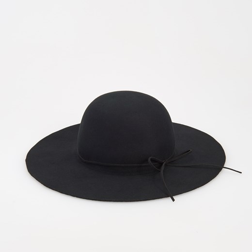 Reserved - Wełniany kapelusz - Czarny czarny Reserved S 