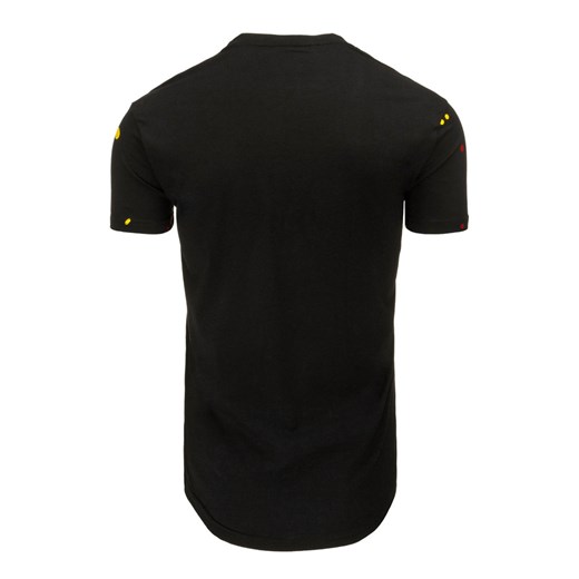T-shirt męski z nadrukiem czarny (rx1754)   M DSTREET
