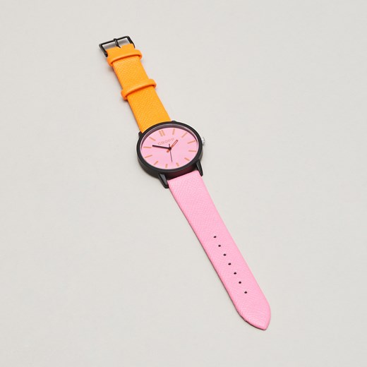 Cropp - Neonowy zegarek - Pomarańczowy Cropp rozowy One Size 