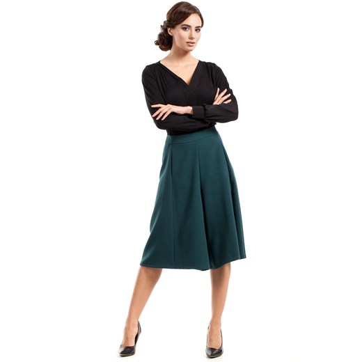 Spódnico-spodnie modne kuloty - S041 Stylove zielony 36 showroom.pl