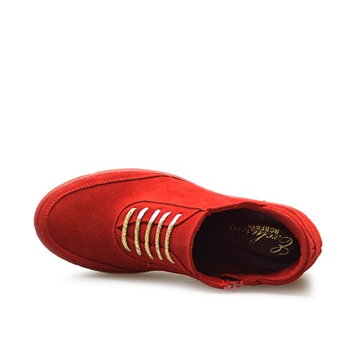Sneakersy Exclusive Roberto 556 Czerwone zamsz Exclusive Roberto brazowy  Arturo-obuwie