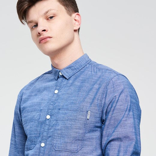 Cropp - Koszula z melanżowym wzorem - Niebieski Cropp  M 